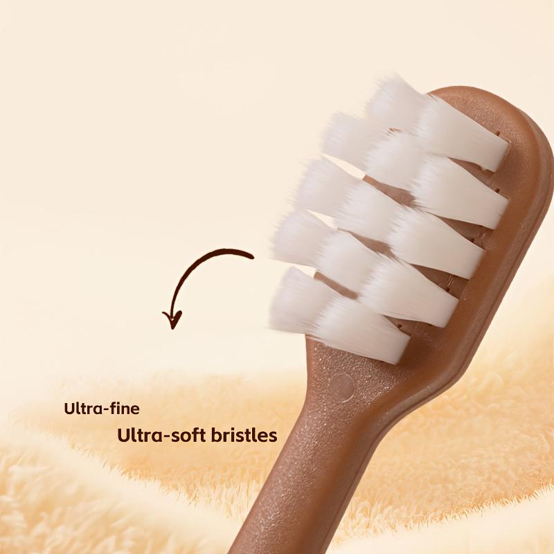 Cute Cartoon Toothbrush with Ultra-fine Soft Bristles, Gentle for Sensitive Gums. Non-slip Handle and Small Brush Head for Deep Oral Cleaning.