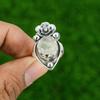 Natural Moonstone Gemstone Statement Adjustable Ring 925 Silver For Women