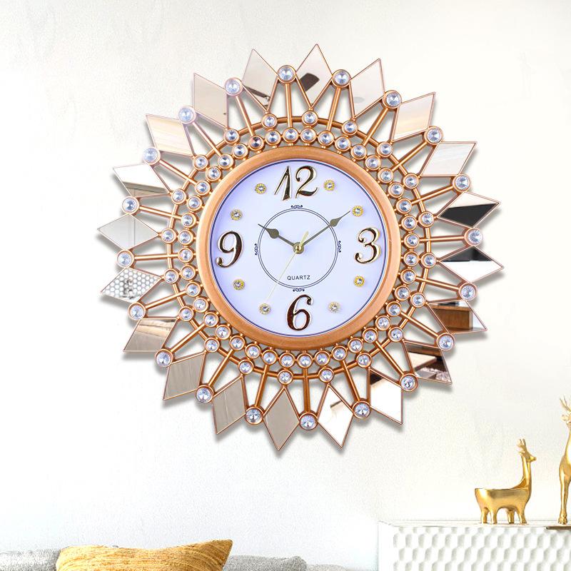 New Style Mirror Silent Desk Clock Fashionable Living Room Ornament Clock Creative Decorative Clock Bedroom Quartz Wall Clock