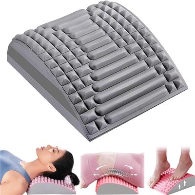 Back Stretcher Pillow Neck Lumbar Support Massager for Neck Waist Back, Sciatica, Herniated Disc Pain Relief Massage Relaxation