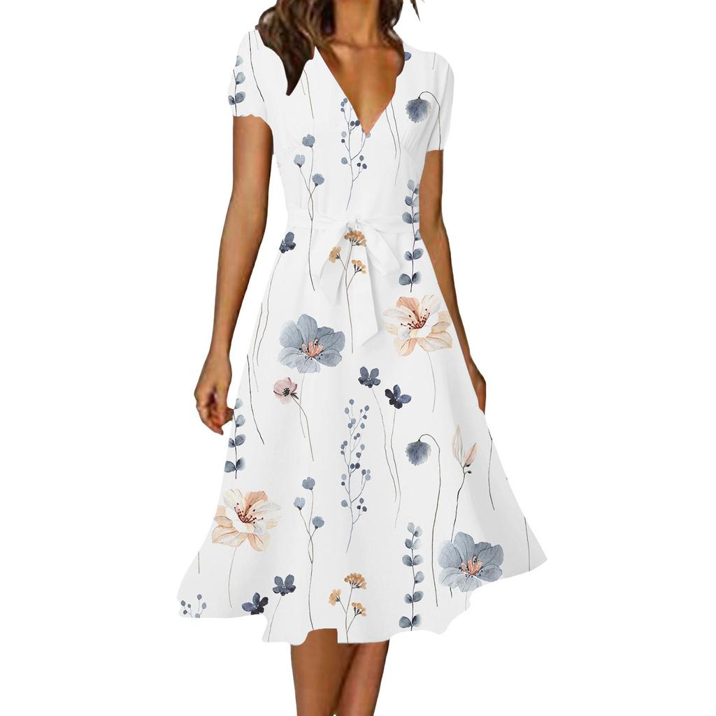 IHUASU Rochie sexy cu decolteu în V la modă pentru femei