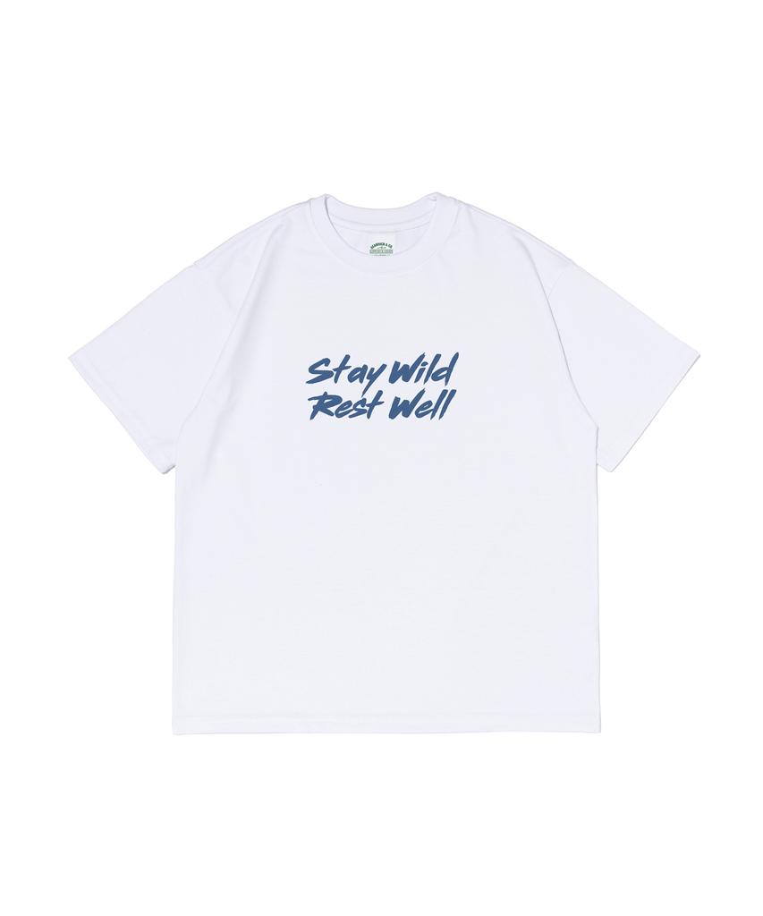 Wogseuaenko Stay Wild Short Sleeve T-Shirt (White)