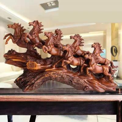 Home Decor Eight Horses To Attract Wealth Ornament Living Room Decoration Resin Crafts Office Desktop Decoration