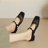 Fashion New Summer Women Slippers Shoes for Women Fashion Hollow Out Mules Square Toe Low Heels Shoes Women Zapatos Mujer Ladies Shoes