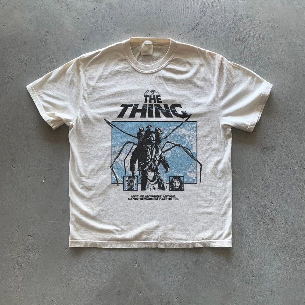 Unisex shirt Cotton Oversize Large Size Retro 80s Horror Movie , Japanese The Thing , John Carpenter