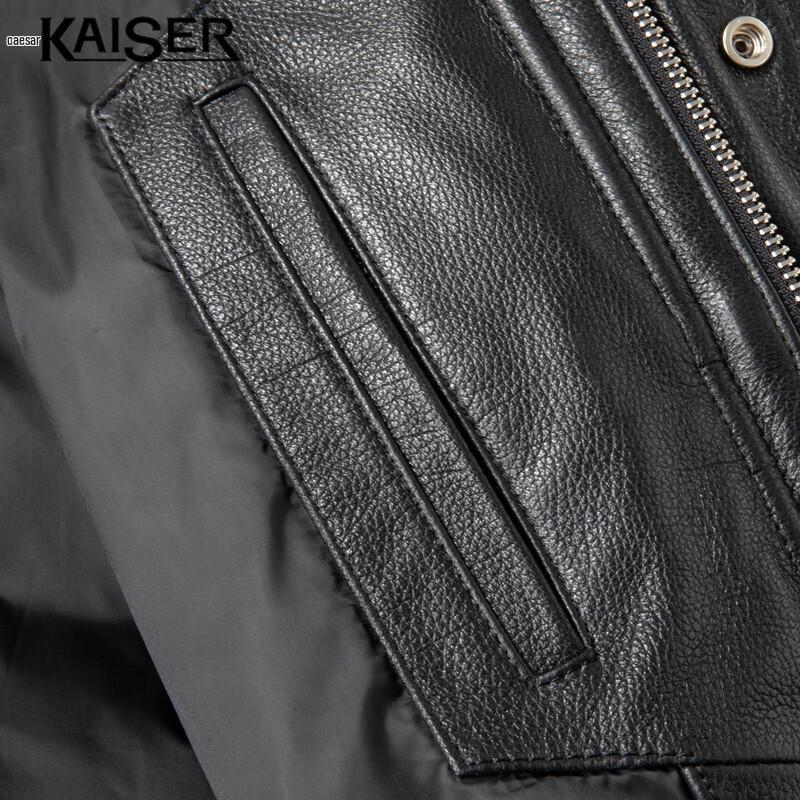 Kaiser Men's Hooded Genuine Sheepskin Down Jacket