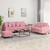 VidaXL Sofa Set with Cushions 3 Pcs, Sofas with Armrests and Backrest, Furniture Set with Footrest 3201733