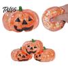 Pumpkin Head Toy 1/2/3Pcs Halloween Stress Ball, Anxiety Relief Spooky Healing Ball Toy, Stretchy Glitter Orange Sensory Small Reliever