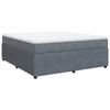Maison Exclusive - Dark Grey Bed Slat Base and Mattress 180x200cm Velvet