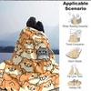 1pc Dogs Kitten Print Blanket   Lightweight Flannel Throw Blanket For Sofa, Bed, Living Room, Office, Outdoor Travel, Camping