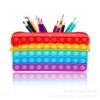 New Colorful Silicone Pencil Case with Fun Bubble Design for Kids' Creative and Educational Storage