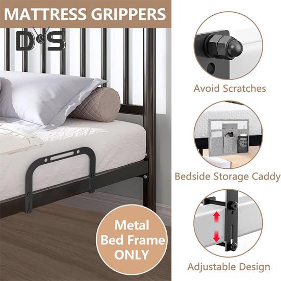 2 Stück Matratzen-Gleitstopper, hochfest, wiederverwendbar, einfache Installation, rutschfest, Matratzengreifer, Haltestange, Matratzenhalter