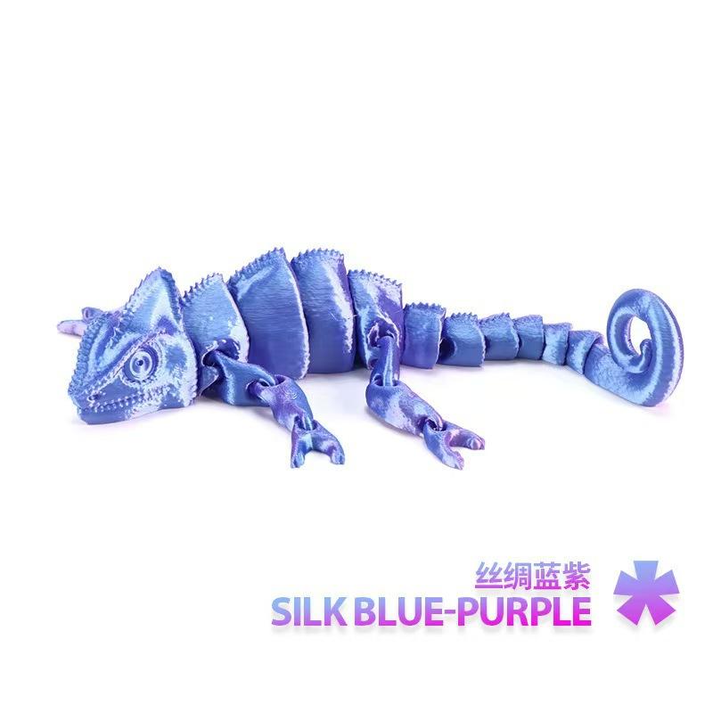 2026 3D Printed Dragon Chameleon Figures Multi-joint Movable Simulation for Home Accessories Kids Gift Room Decoration