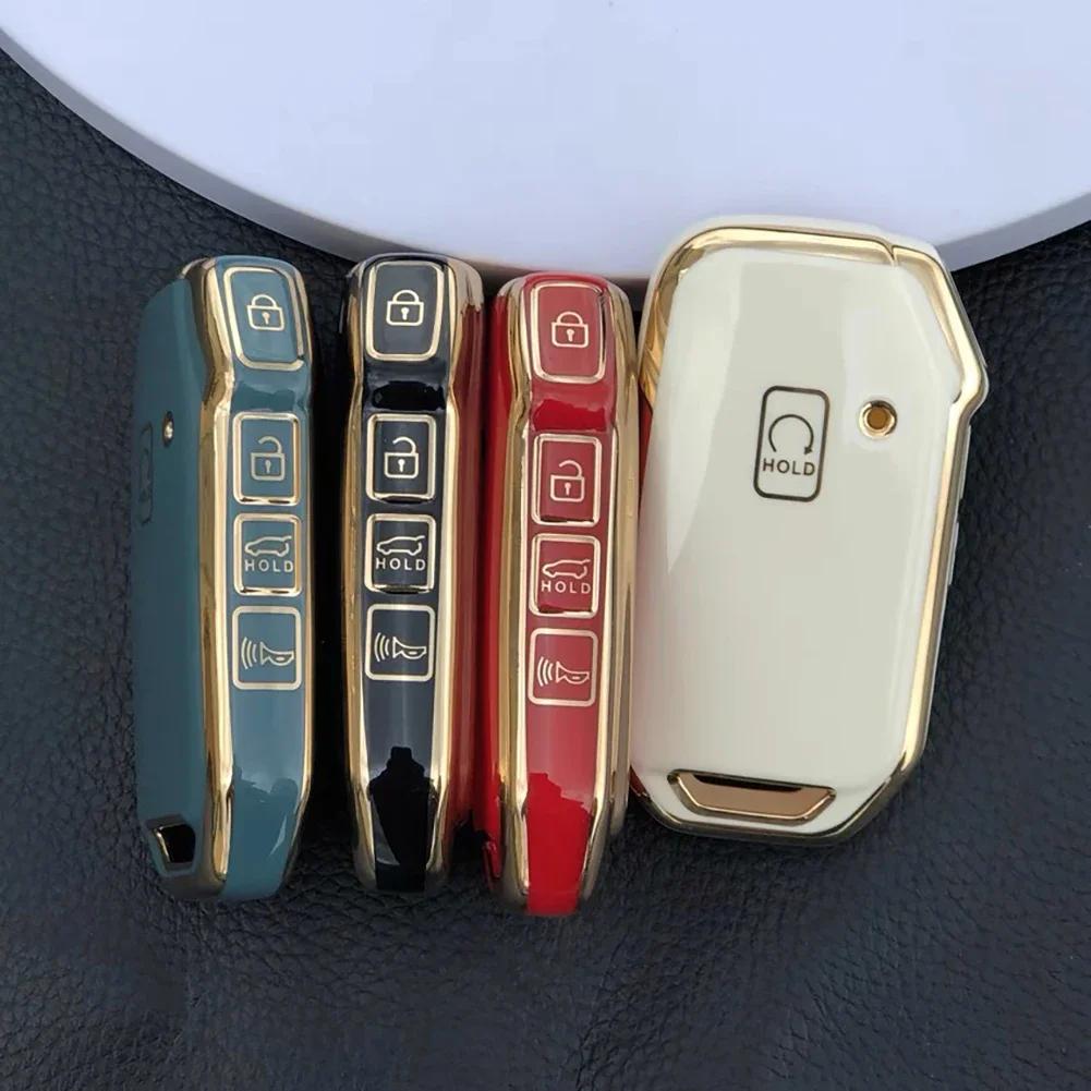 Remote Key Smart 5 Button Tpu Car Key Case Cover for Kia Telluride Telluride SX 2026 Sportage R 2026 K5 GT Line 2026 Seltos 2020
