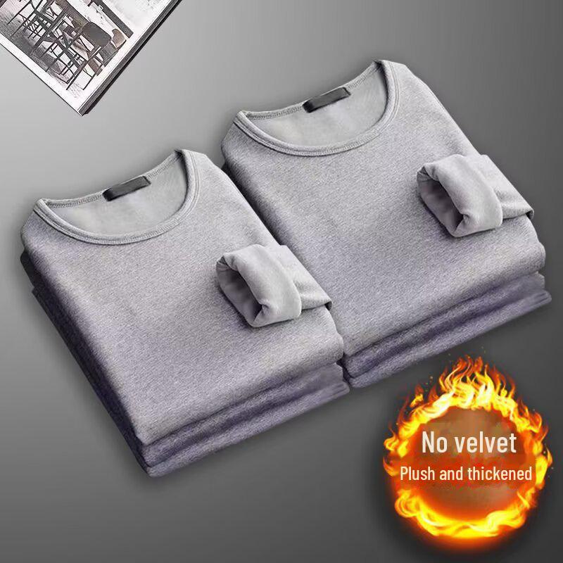 Men's Slim Fit Thermal Long-Sleeve Crew Neck Shirt