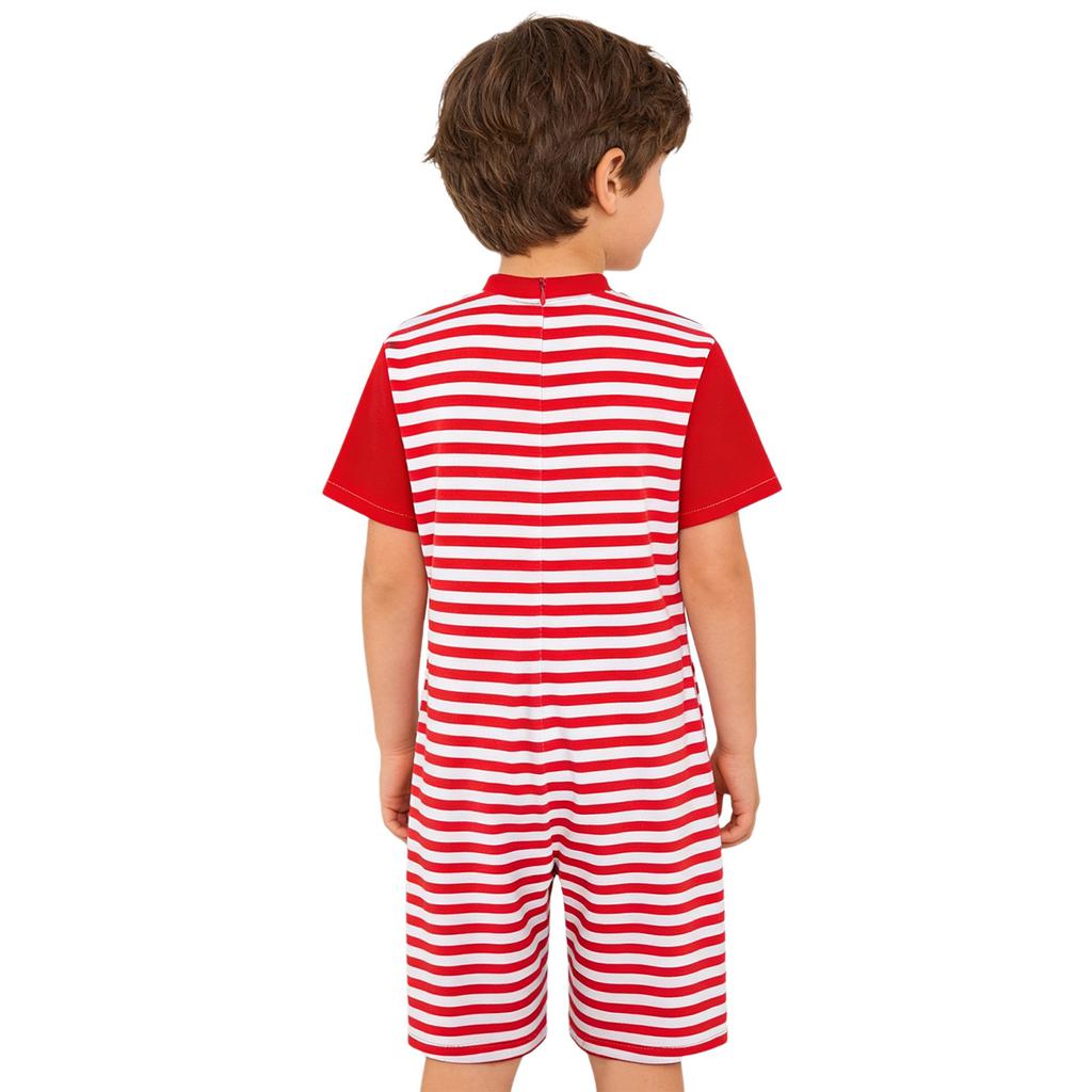 Abbigliamento Adattivo Manica Corta Anti-strappo Zip Invisibile Strisciato Tuta Bambini Ragazzi Ragazze Bisogni Speciali