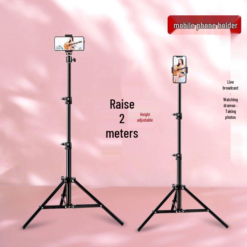 Multifunctional Phone Holder: Bluetooth Remote Selfie Stick & Floor Tripod for Live Streaming
