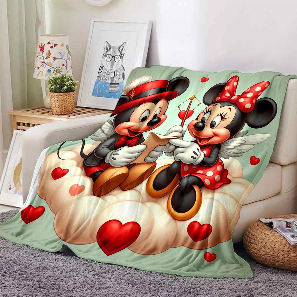 Mickey Minnie'S Valentine Blanket Soft Throw Blanket For Home Bedroom Bed Sofa Travel Office Solid Christmas Blanket