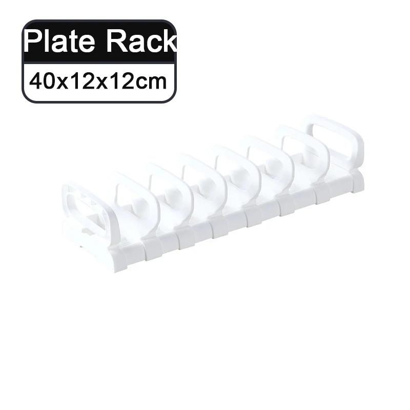 Küchen Teller Organizer Verstellbarer Geschirr Aufbewahrungsständer Kunststoff Topfdeckelhalter Abtropfgestell Aufbewahrungshalter Küchenzubehör