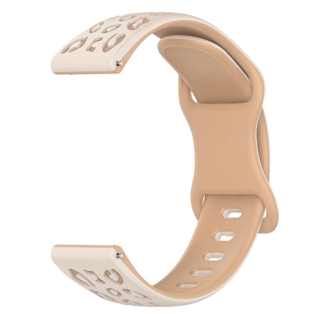 Leopard Print Two-Tone Silicone Watch Strap for Huawei, Huami, Samsung, Garmin - Available In 22/20/18/16mm