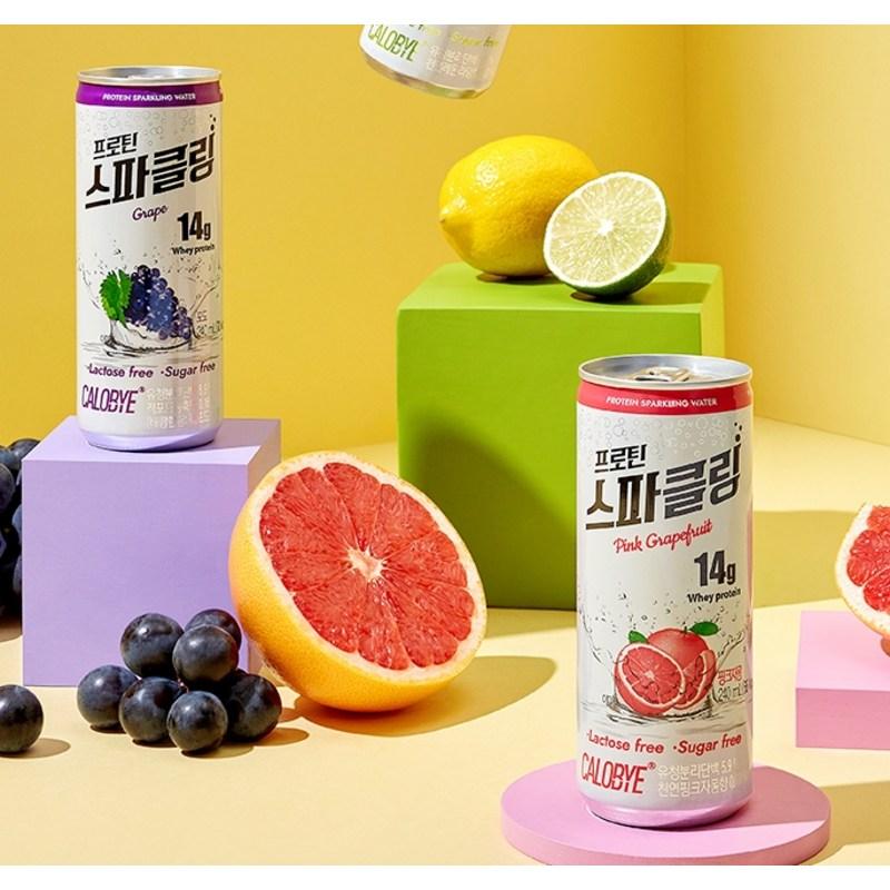 Caloby Sugar Free Protein Sparkling Grape Flavor, 240ml, 24 pieces