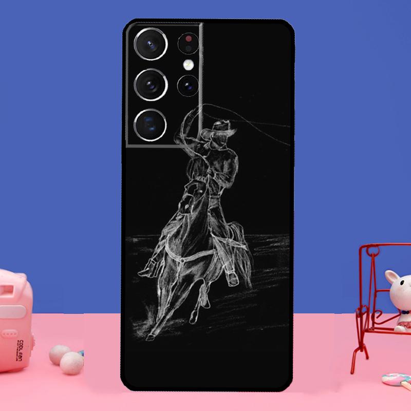 Extreme Sport Rodeo Cowboy Lasso Case For Samsung Galaxy S22 S21 Note 20 Ultra Note 10 S8 S9 S10 Plus S20 FE Phone Cover