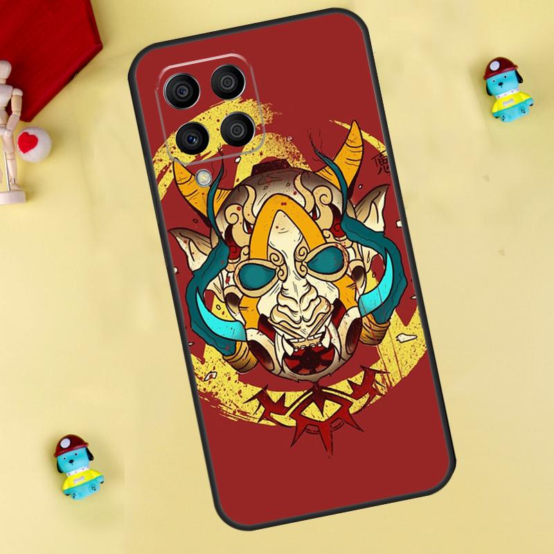 Japanese Hannya Oni Mask Case For Samsung Galaxy M13 M33 M53 M14 M12 M15 M06 M16 M36 M56 M31 M32 M52 M35 M55 M34 M54