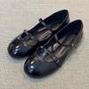 Cowhide Version~ Korean Versatile Round Head Shallow Mouth Ballet Flat Shoes Single Shoes Women's Spring Mary Jane Single Shoes