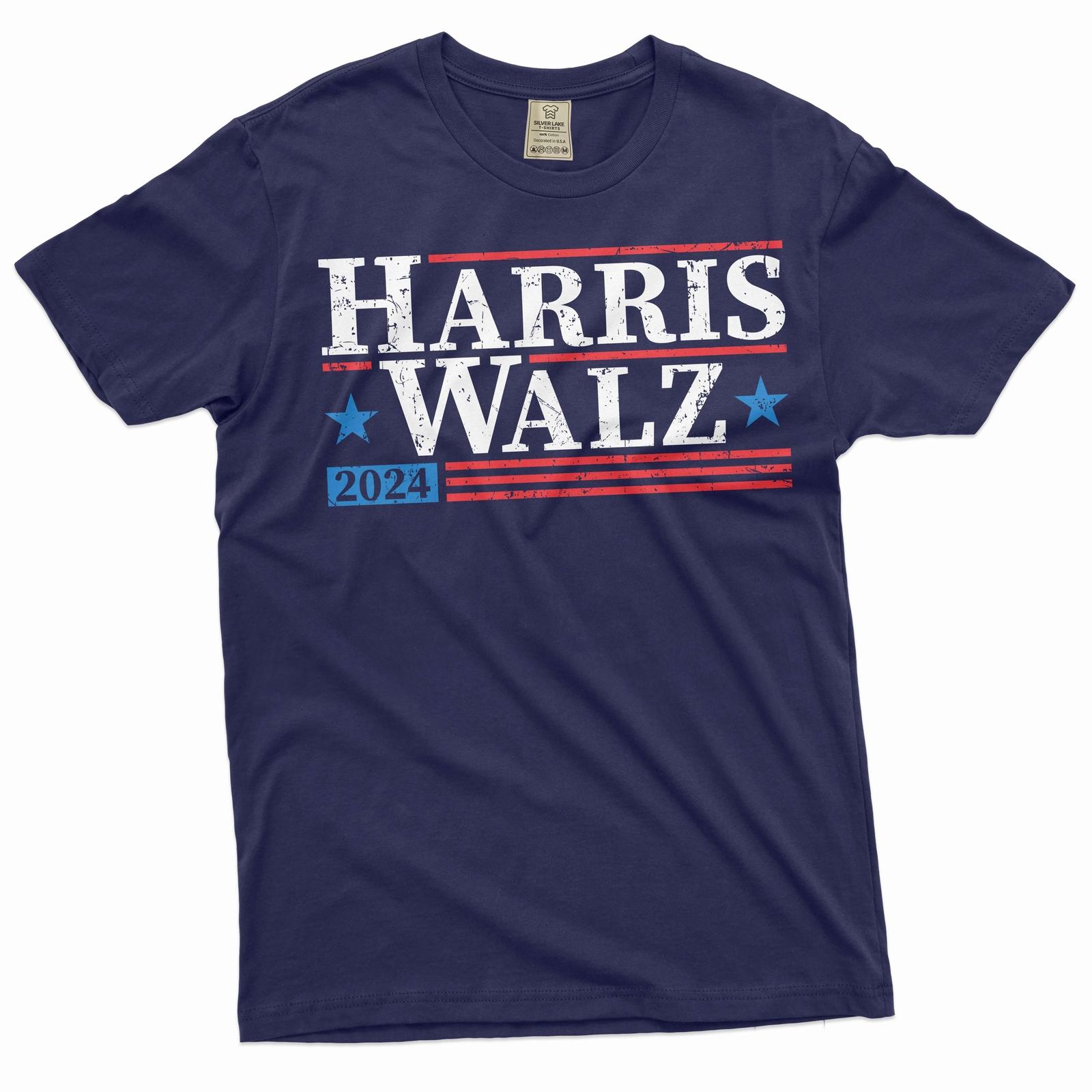 Harris Walz 2024 Shirt US Election T-Shirt Kamala Harris Tim Walz Support Shirts 4XL