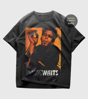 Tom Waits T-Shirt - Vintage Music Tee - Young Tom Waits Smoking Tee Rare Design
