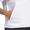 Adidas Golf Beyond the Course Box Silhouette Short Sleeve White Water-Repellent 2-Way Shirt, Women's,