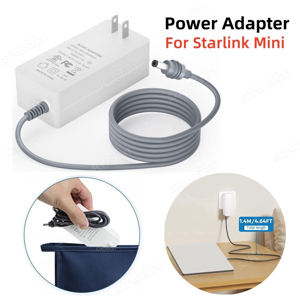 For Starlink Mini Charger Power Cable 61W Replacement Power Supply Adapter DC 11V 1A Output Wall Charger Plug for Starlink Mini