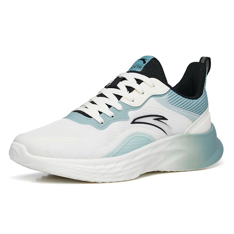 New Anta Running Collection Cushioning Breathable Abrasion Resistant Slip Resistant Low Top Running Shoes Men's White Blue 912235529-4
