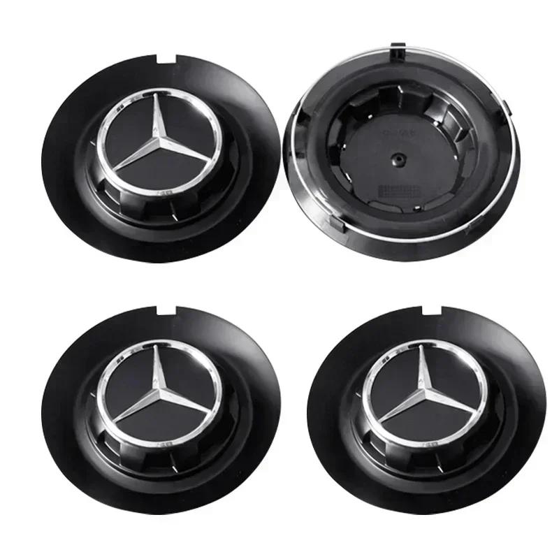 

4PCS 147mm C-1028 17028 Car Styling Wheel Center Cap Hub Covers Badge Car Accessories For Mercedes Benz AMG G350 G500 G63 G65 матовий чорний колір