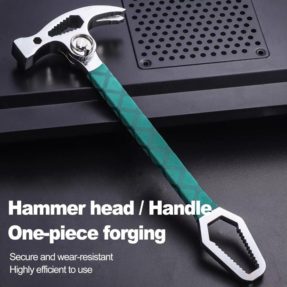 Sheep Horn Connected Multifunctional Hammer Folding Design Universal Wrench  Car Mounted