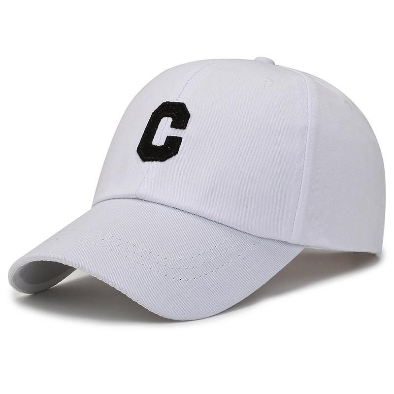 C Letter Embroidery Baseball Cap Sun Protection Peaked Cap Breathable Outdoors