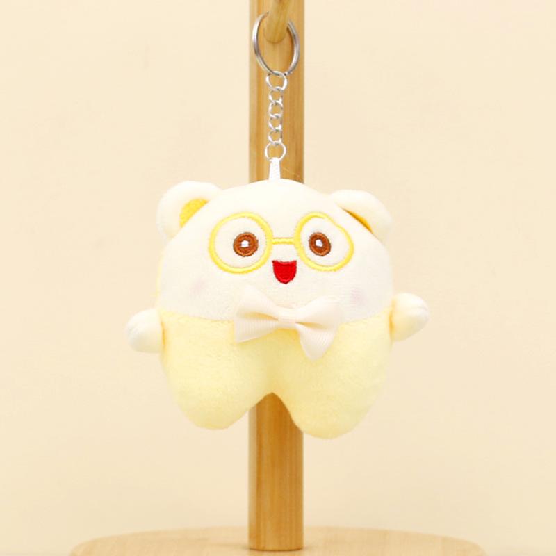 Cute Plush Bear Keychain Short Plush Stuffed Animal Adorable Cartoon Bear Gift