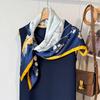 Korean Version of Versatile Printed Large Square Scarf Women's Spring Summer Decoration Sunscreen Outer Scarf Silk Scarf Temperament Neck Tide