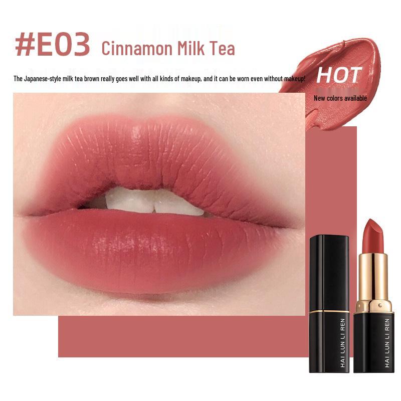 Helen Lady Velvet Matte Lipstick: Little Black Tube, Easy to Apply, Domestic Brand Makeup