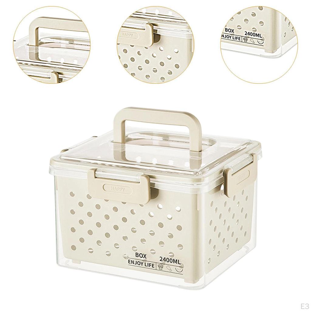 Fridge Storage Container for Fruits and Vegetables, Airtight Bin Produce