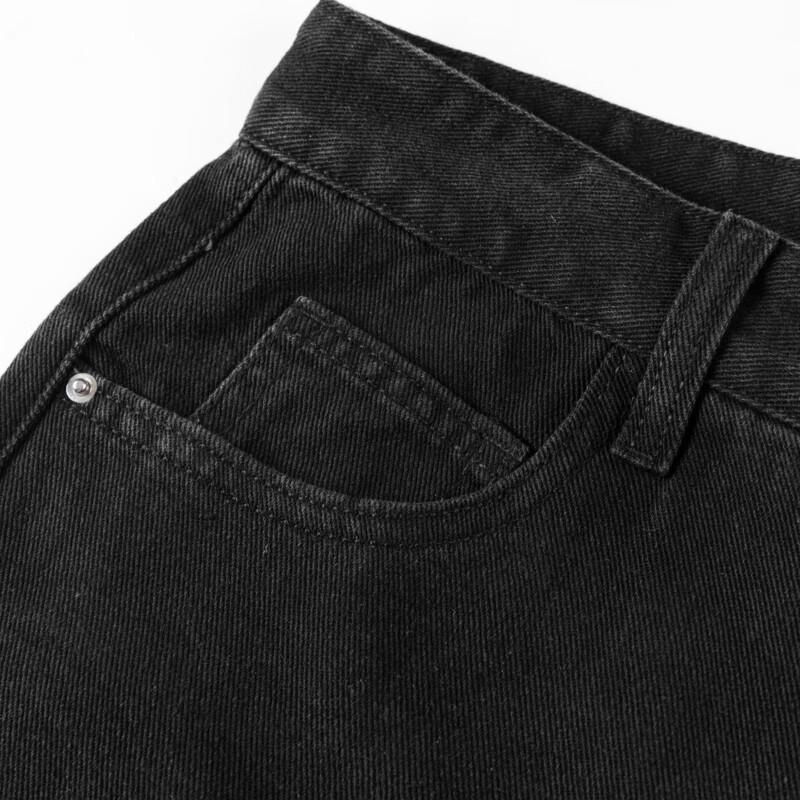 Chu Tang Herren American Retro Washed Straight Flare Stretch Jeans