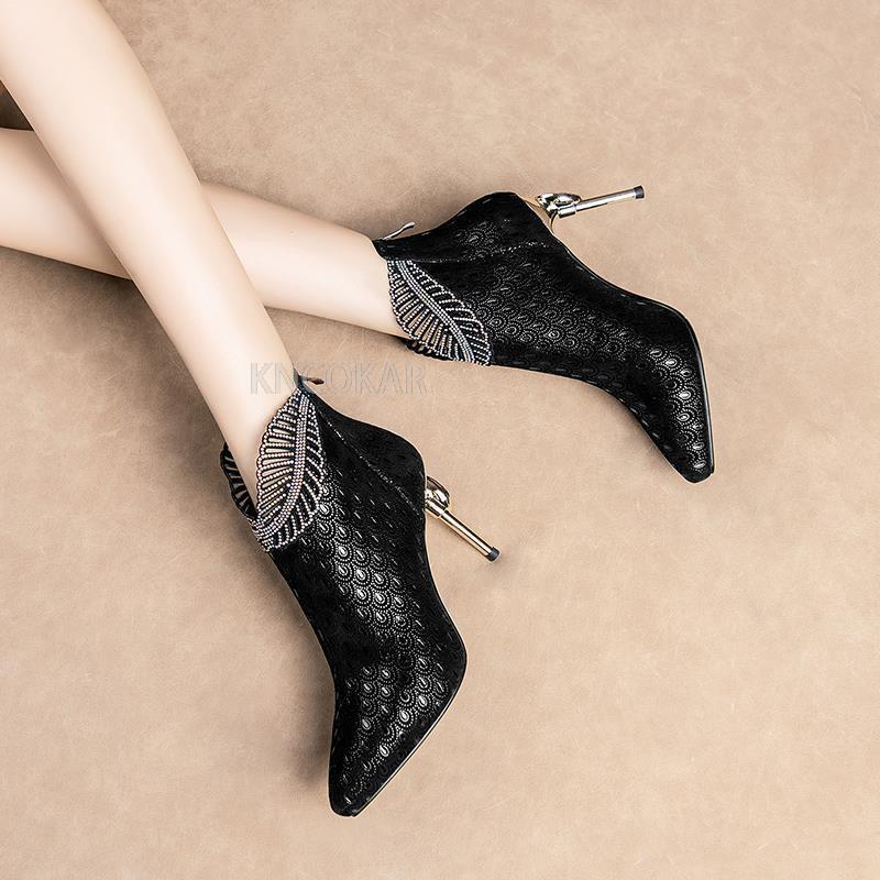 High Heel Women's 2026 New Spring and Autumn Women's Boots Simple and Elegant Thin Heel Single Boot Pointed Tip