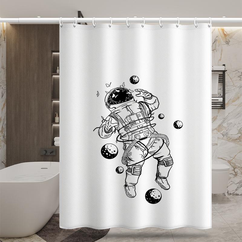 Perdea de duș îngroșată, rezistentă la apă, rezistentă la mucegai, Perdeau despărțitor de duș.