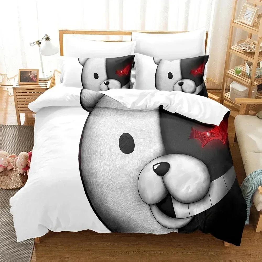 3D Anime Danganronpa Bedding Set Duvet Cover Sheet Printed Bed Set Pillowcase Bed Full Queen King Size Comforter Bedroom