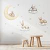 Wall Stickers Bunnies On Clouds And Moon With Stars