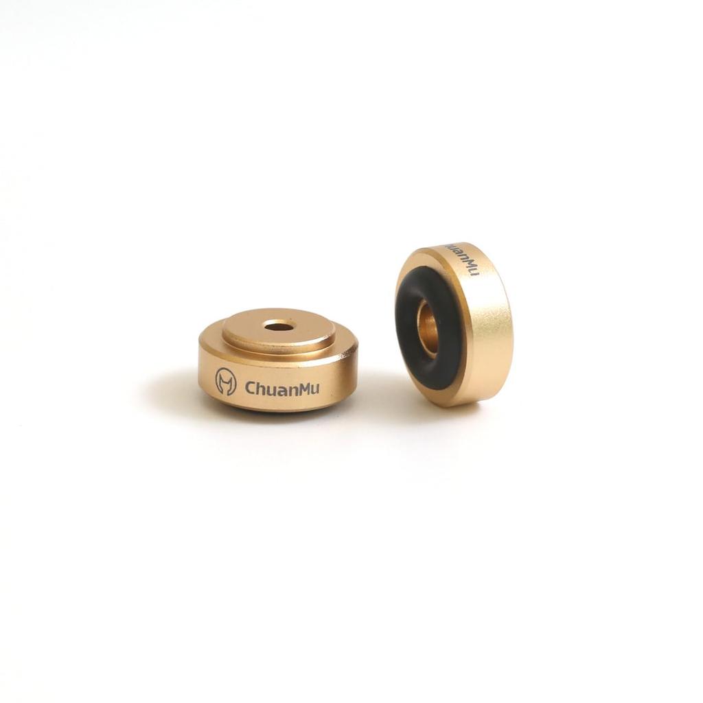 Small Set of Glossy Audio Speakers and Vibration Feedback Sound Quality Improvement Kawaki Insulators, 8, Gold, High-Quality Soundbars, Damping,