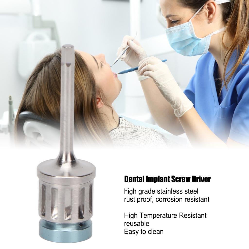 Dental Implant Screw Driver Stainless Steel Heat Resistant Portable Dental Implant Tool for Dental Clinics Hospitals
