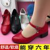 Mom shoes real soft leather flat-soled single shoes women's 2025 new autumn soft leather soft-soled women's shoes thick heel low heel small leather s