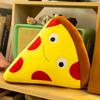 Cuscino Peluche Pizza Burger e Patatine con Morbido Peluche Corto per Arredo Salotto e Regalo per Bambini