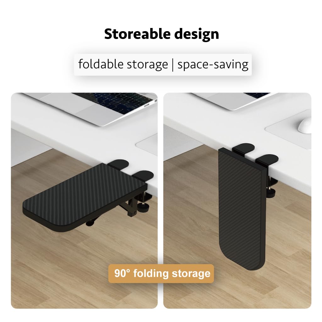 HONJIE Desktop Armrest Armrest Elbow Support Armrest Foldable Desk Extension Armrest for Elbow and Arm Support Keyboard Armrest Wrist Rest